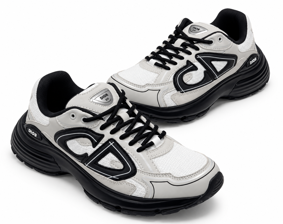 Dior B30 Sneakers – White, Grey & Black