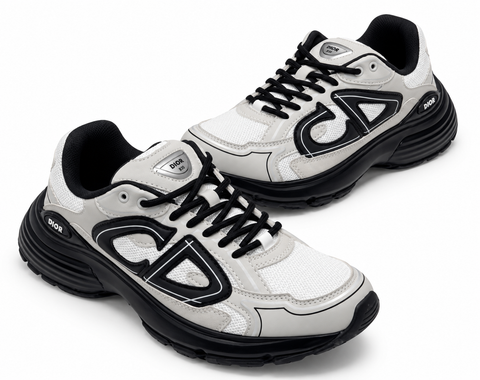 Dior B30 Sneakers – White, Grey & Black