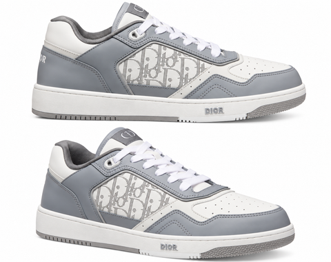 Dior B27 Oblique Low-Top Sneakers – Grey & White