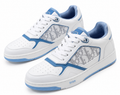 Dior B27 Oblique Low-Top Sneakers – White & Light Blue