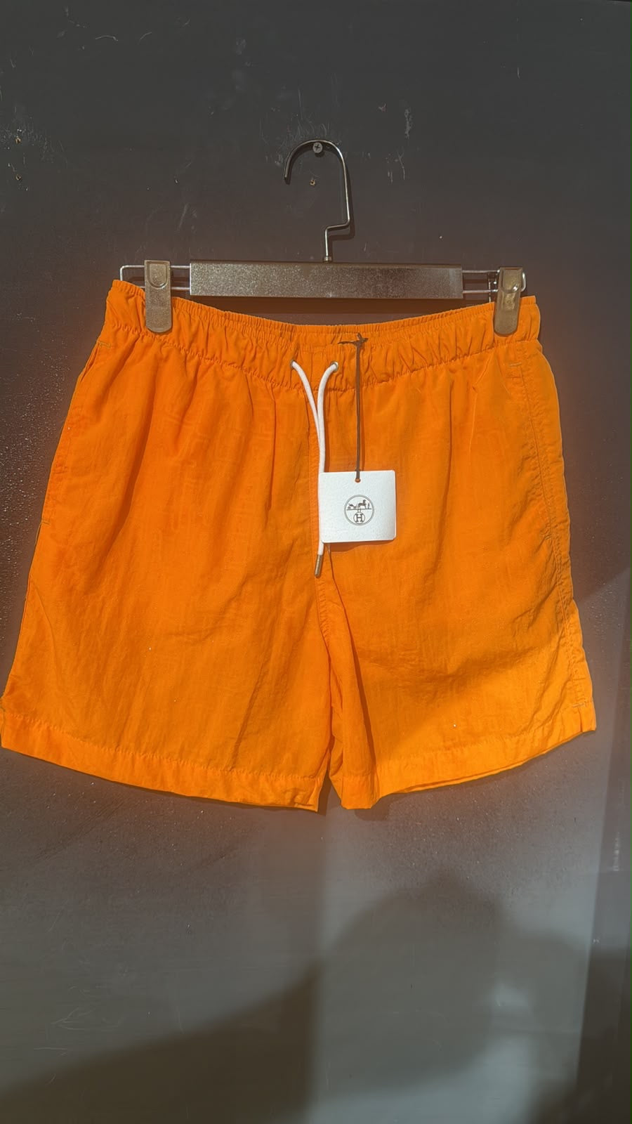 Hermès Drawstring Swim Shorts – Orange