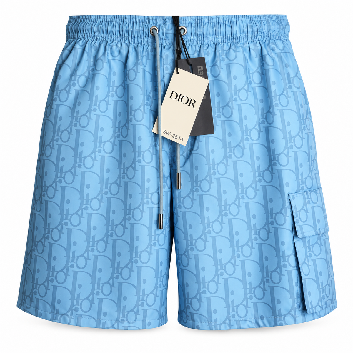 DIOR Monogram Swim Shorts – Sky Blue