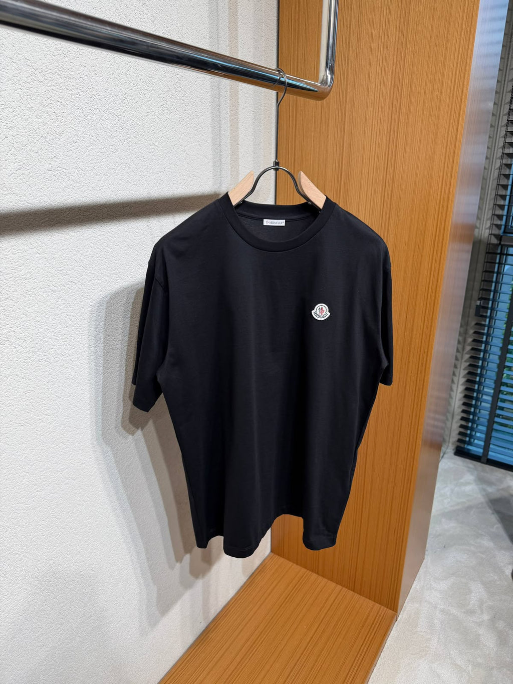 Moncler Logo Patch T-Shirt – Black