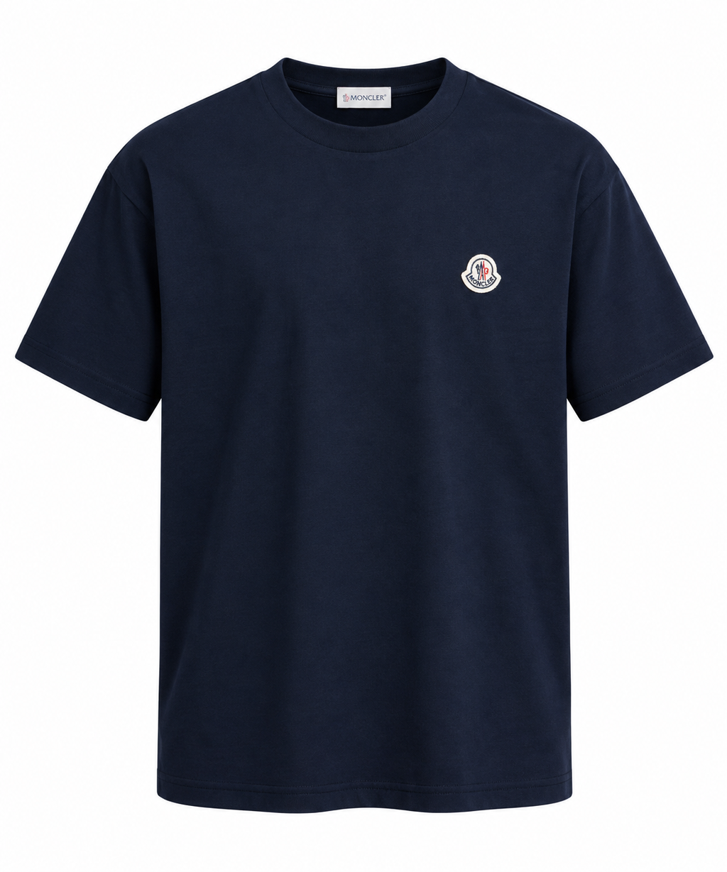 Moncler Logo Patch T-Shirt – Navy