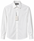 Zegna Embroidered Logo Button-Down Shirt – White