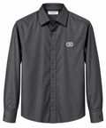 Valentino VLogo Embroidered Long Sleeve Shirt – Charcoal Gray