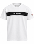 Moncler Logo Stripe T-Shirt – White