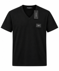 Dolce & Gabbana Logo Patch V-Neck T-Shirt – Black
