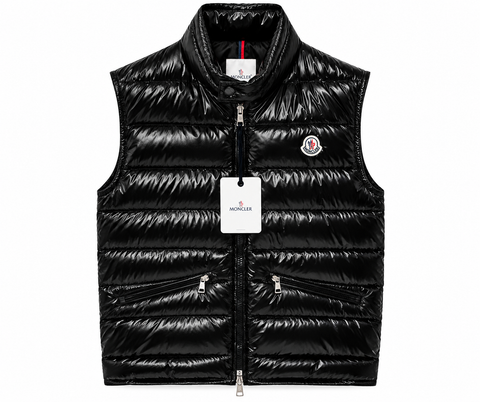 Moncler Glossy Quilted Puffer Vest – Black