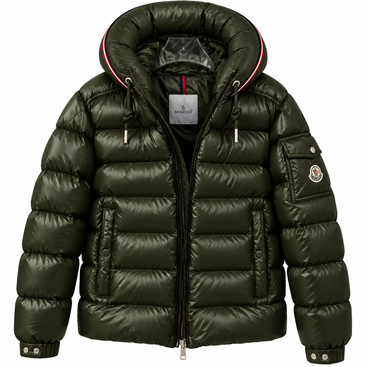 Moncler Hooded Puffer Jacket – Dark Olive Green
