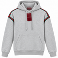 Gucci Web Stripe Pullover Hoodie – Light Grey