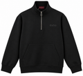 Gucci Black Tonal Logo Half-Zip Sweatshirt