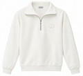 Dior Ivory CD Logo Half-Zip Sweatshirt