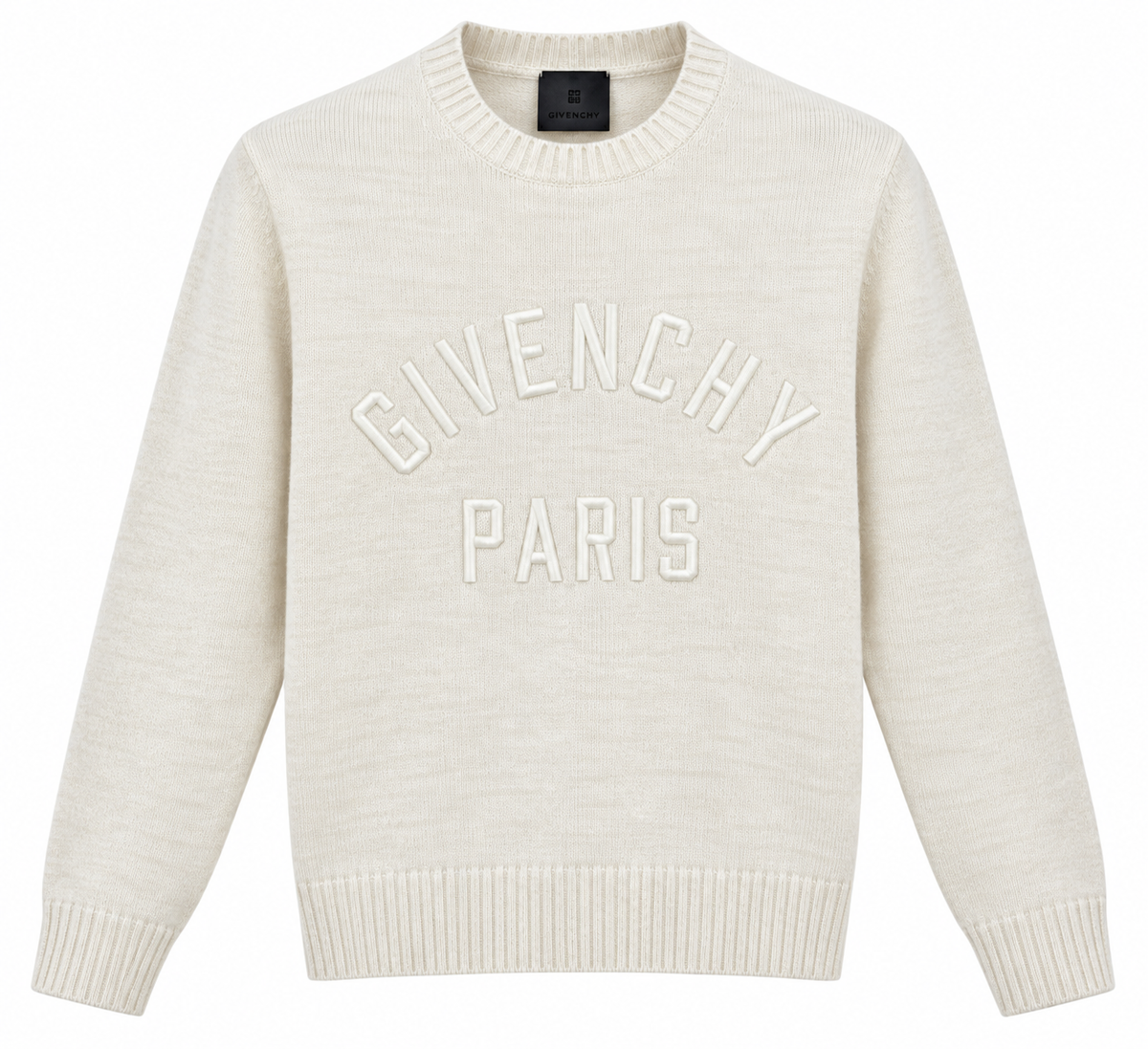 Givenchy Paris Logo Knit Sweater – Ivory White