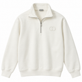 Dior CD Half-Zip Sweatshirt – Cream White