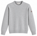 Moncler Logo Patch Knit Sweater – Light Grey