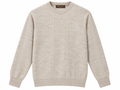 Loro Piana Textured Vertical Stripe Knit Sweater – Beige