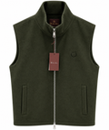 Loro Piana Zip-Up Wool-Blend Vest – Dark Olive Green