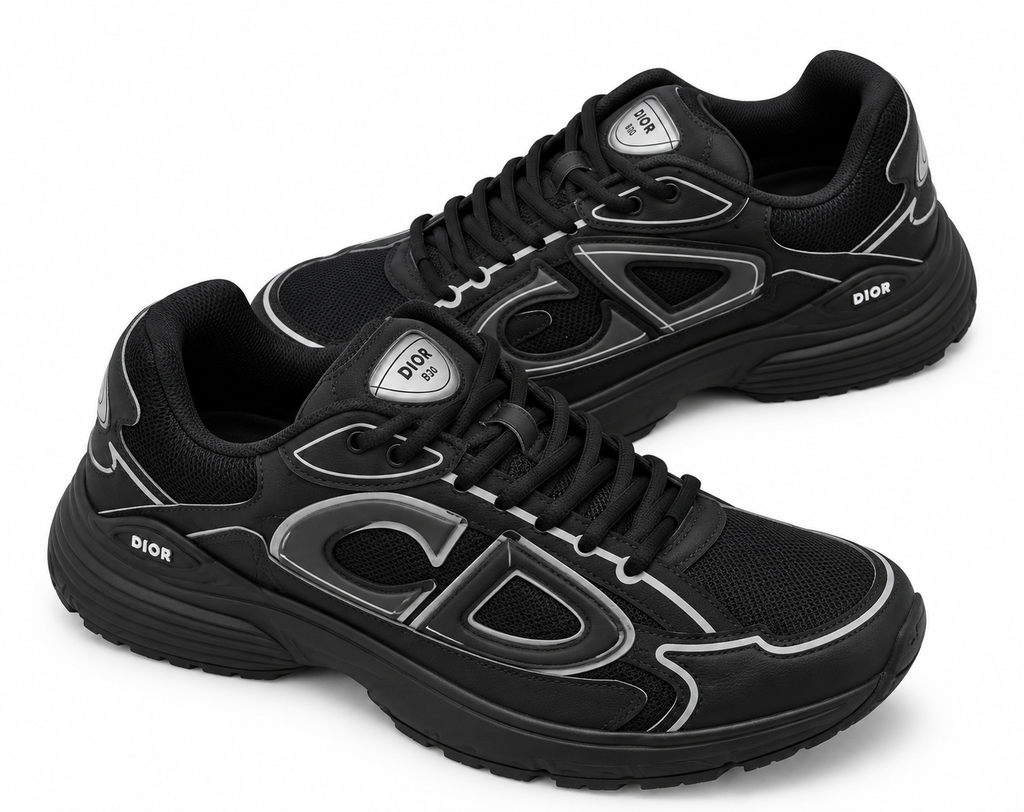 Dior B30 Black Technical Mesh Sneakers