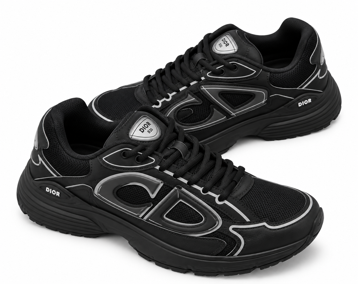 Dior B30 Black Technical Mesh Sneakers