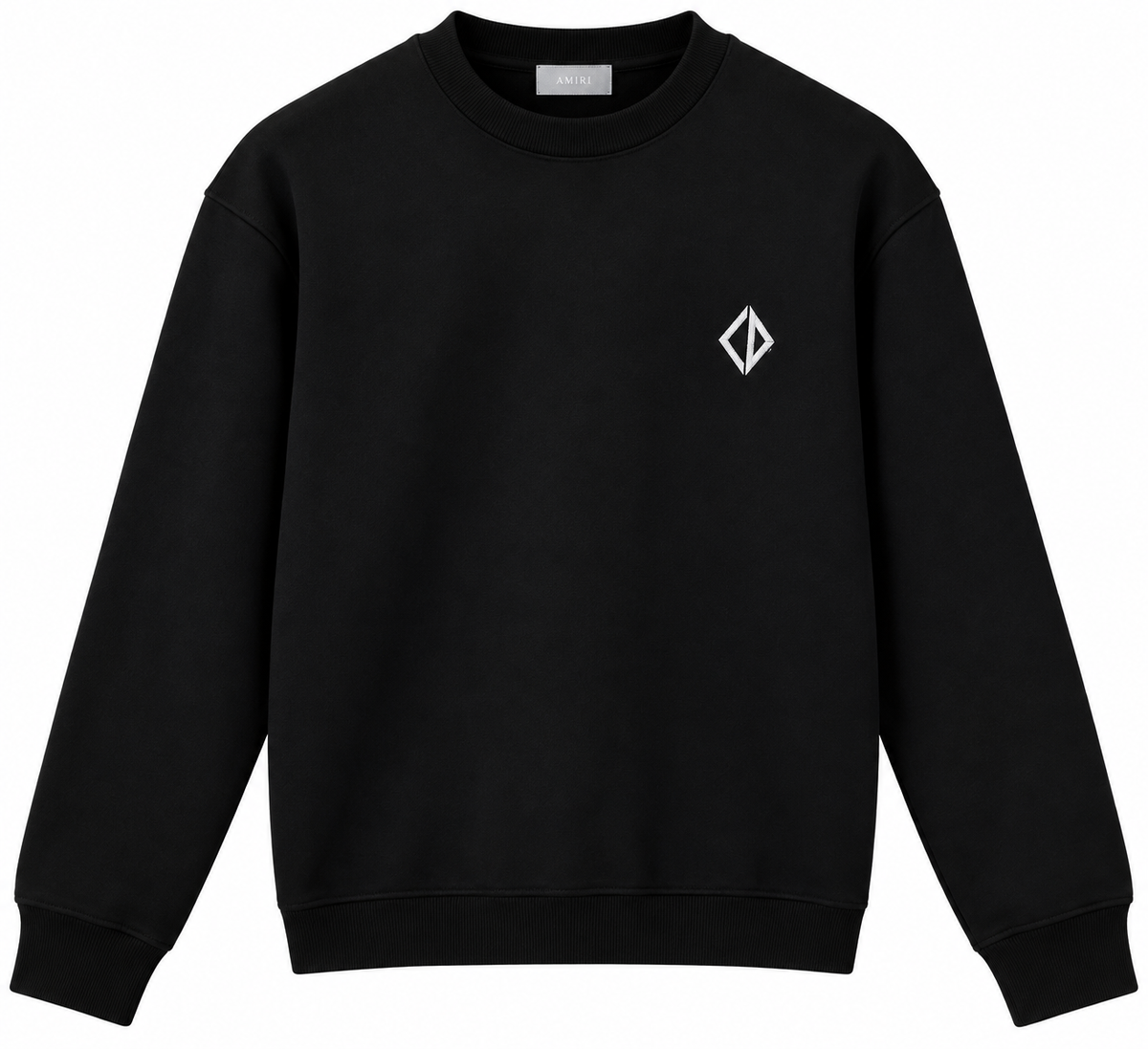 Amiri Black Minimal Logo Crewneck Sweatshirt