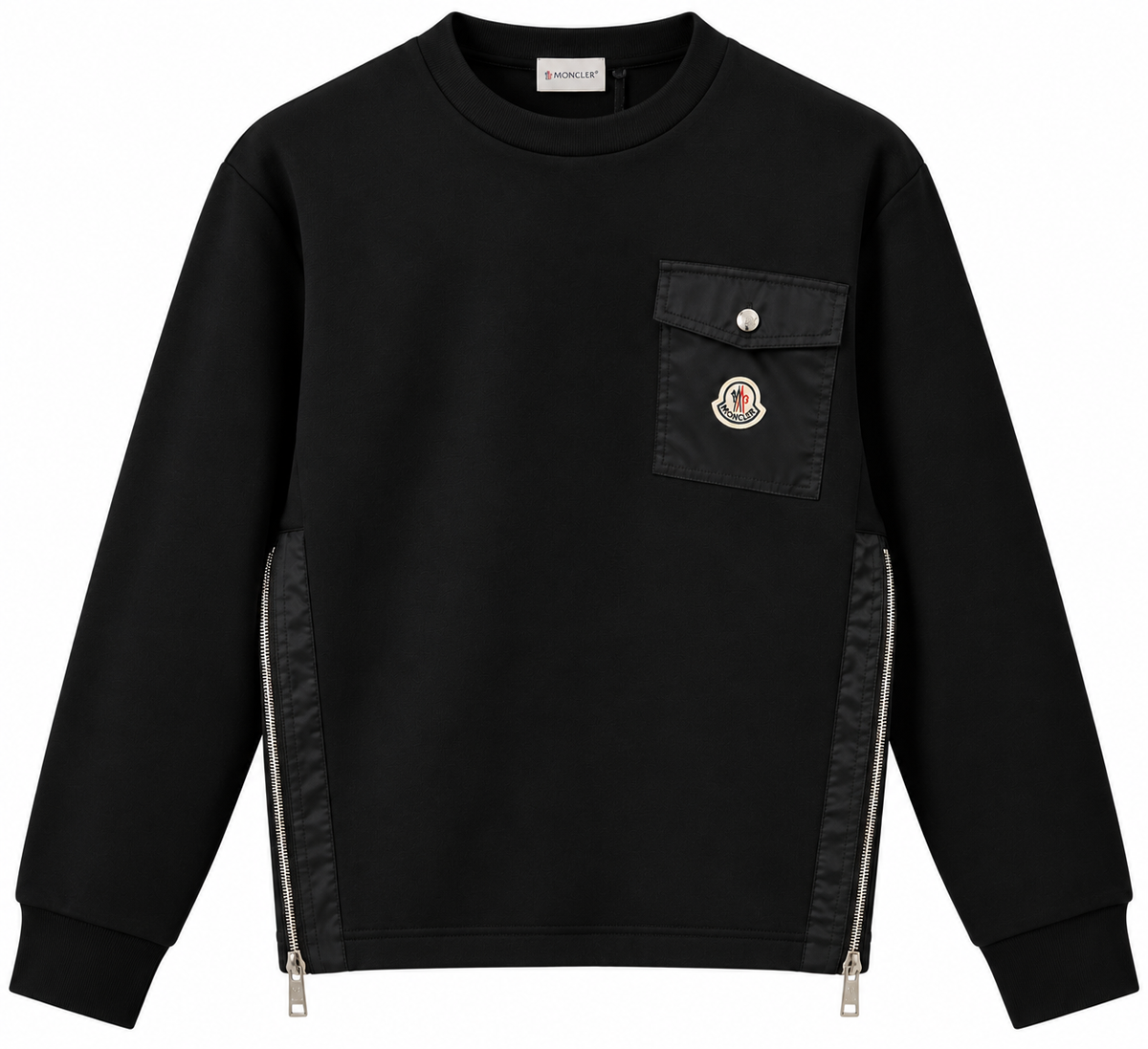 Moncler Black Side-Zip Pocket Sweatshirt