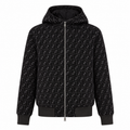 Fendi Black FF Monogram Zip-Up Jacket