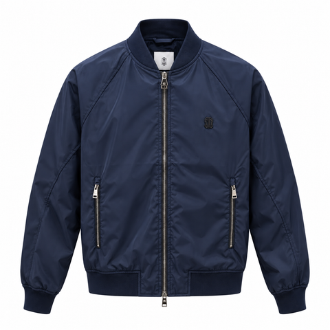 Navy Blue Lightweight Bomber Jacket