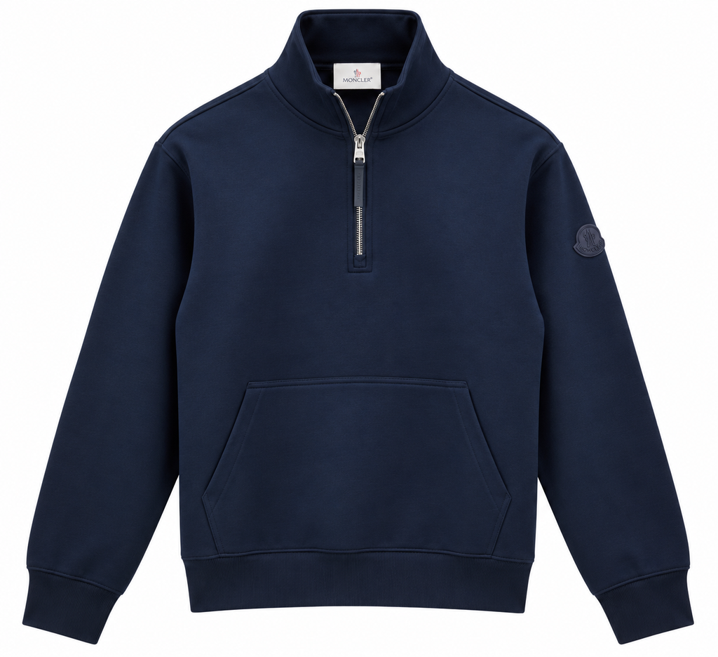 Moncler Half-Zip Sweatshirt – Navy Blue