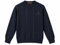 Loro Piana Dark Navy Vertical Stripe Knit Sweater