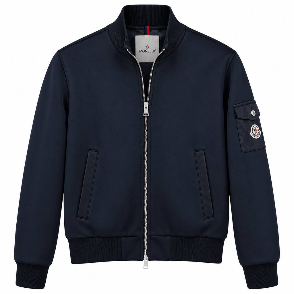 Moncler Zip-Up Bomber Jacket – Dark Navy