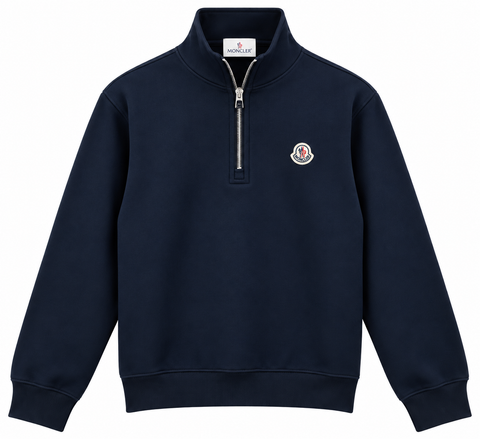 Moncler Half-Zip Sweatshirt – Navy Blue