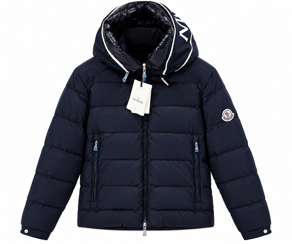 Moncler Hooded Quilted Puffer Jacket – Navy Blue