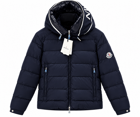 Moncler Hooded Quilted Puffer Jacket – Navy Blue