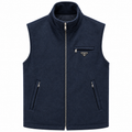 Prada Sleeveless Zip-Up Vest – Navy Blue