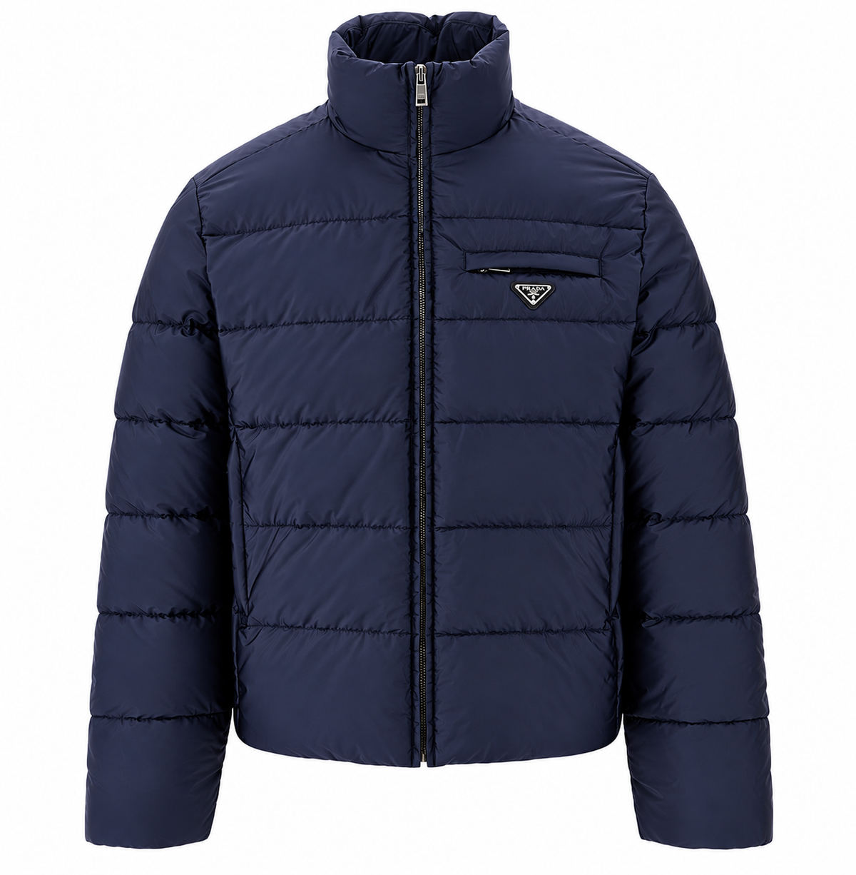 Prada Navy Quilted Puffer Jacket