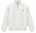 Prada White Half-Zip Logo Sweatshirt