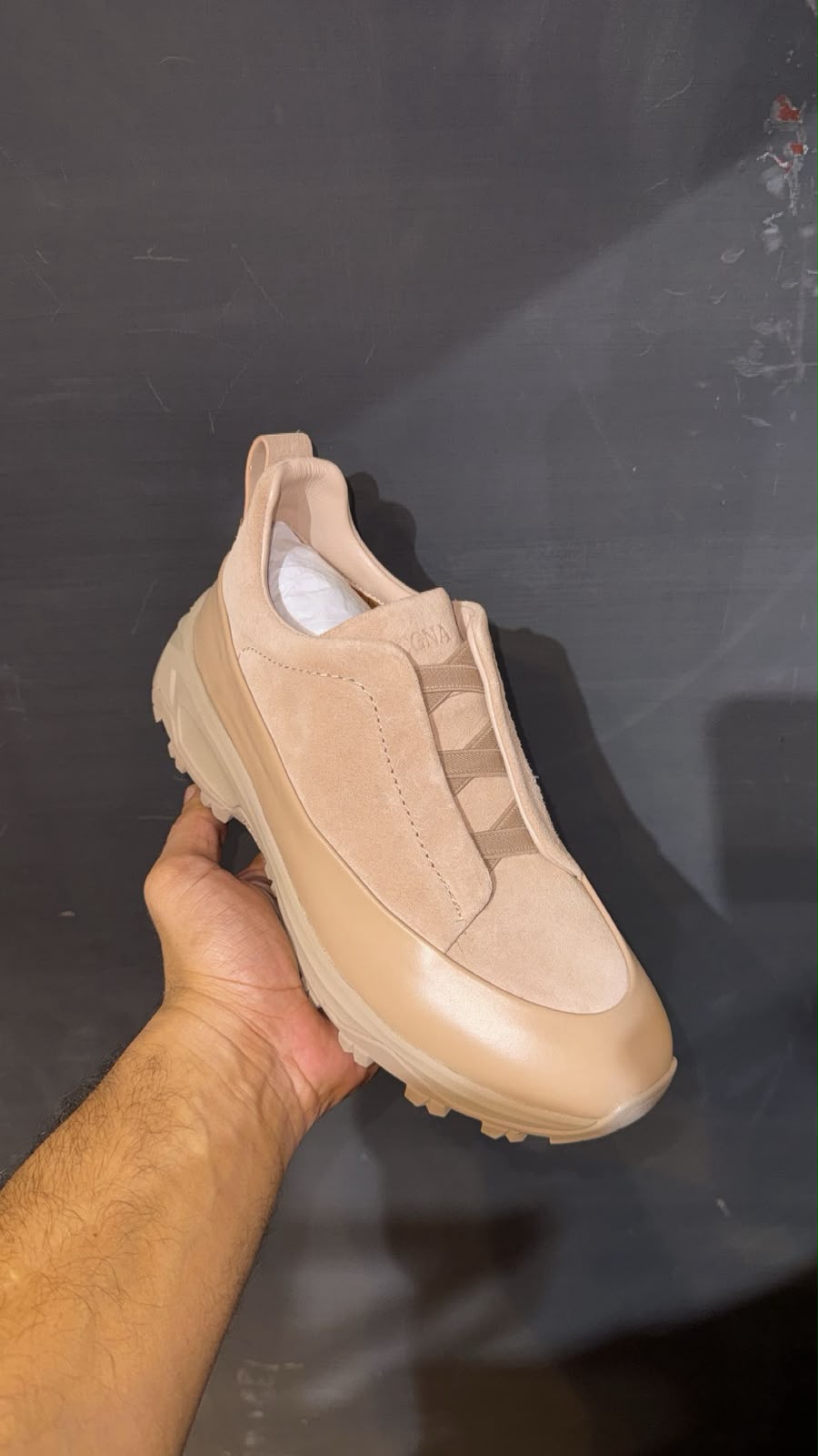 Zegna Suede Trail Sneakers – Sand Beige