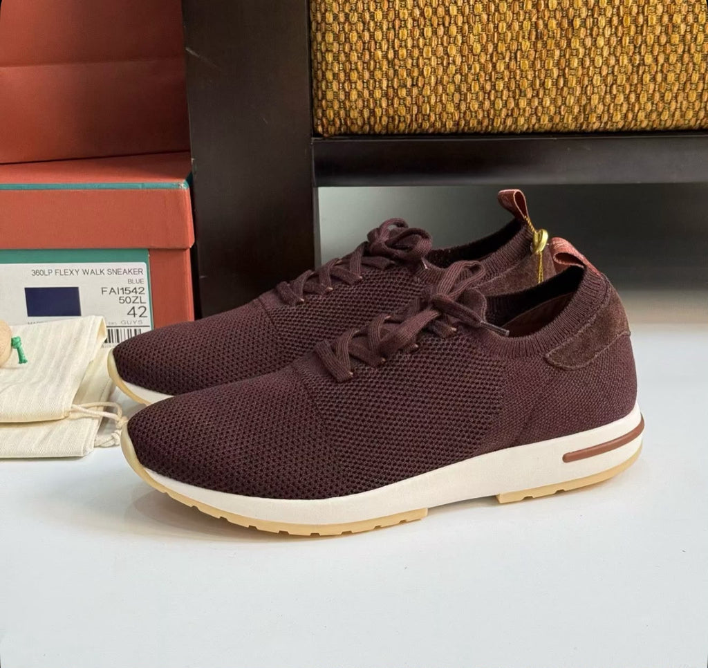 Loro Piana 360 LP Flexy Walk Sneakers – Burgundy