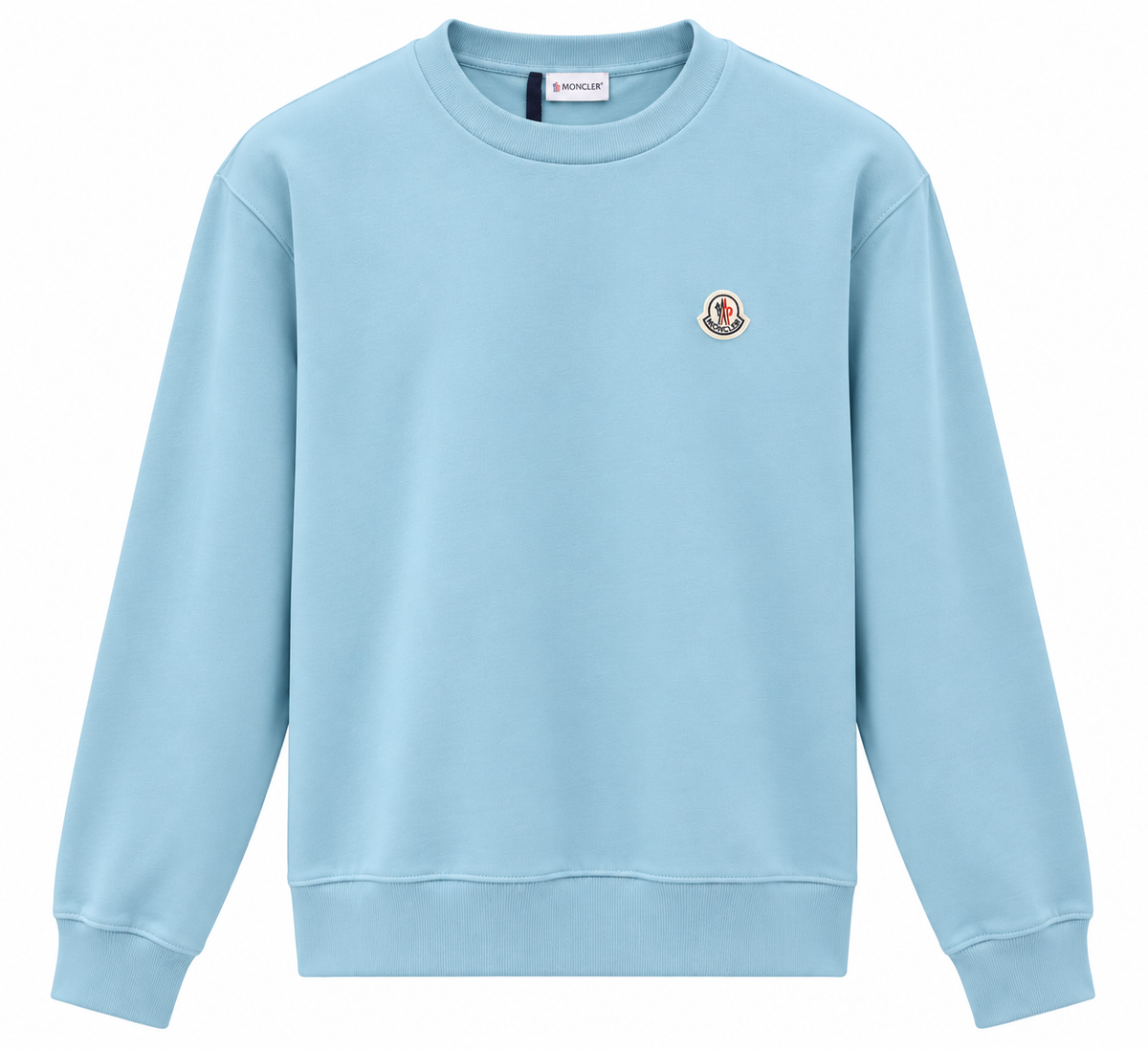 Moncler Light Blue Logo Crewneck Sweatshirt