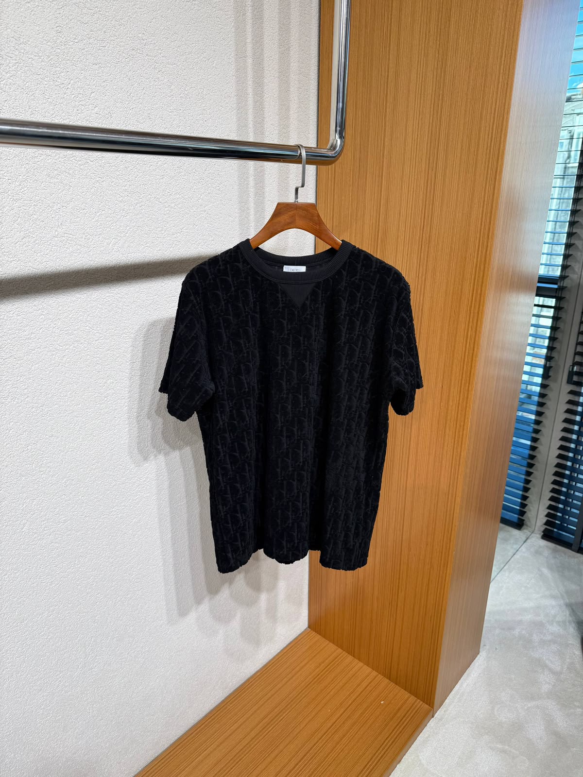 Dior Oblique Textured T-Shirt – Black