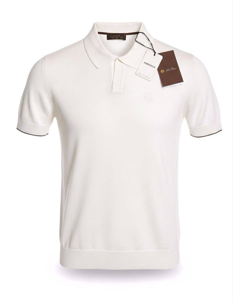 Loro Piana Knitted Polo Shirt – white
