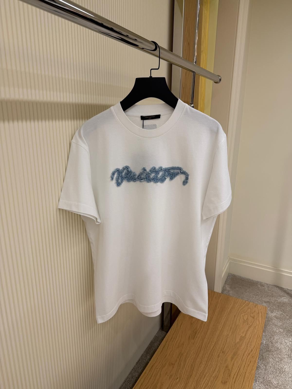 Louis Vuitton Denim Script T-Shirt – White