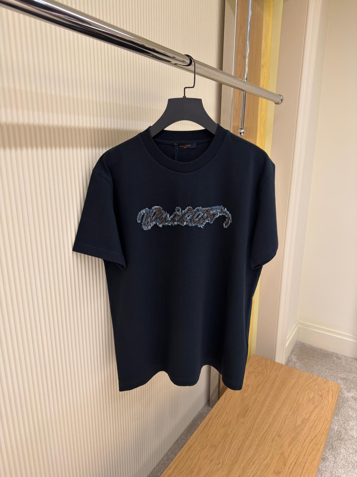 Louis Vuitton Denim Script T-Shirt – Black