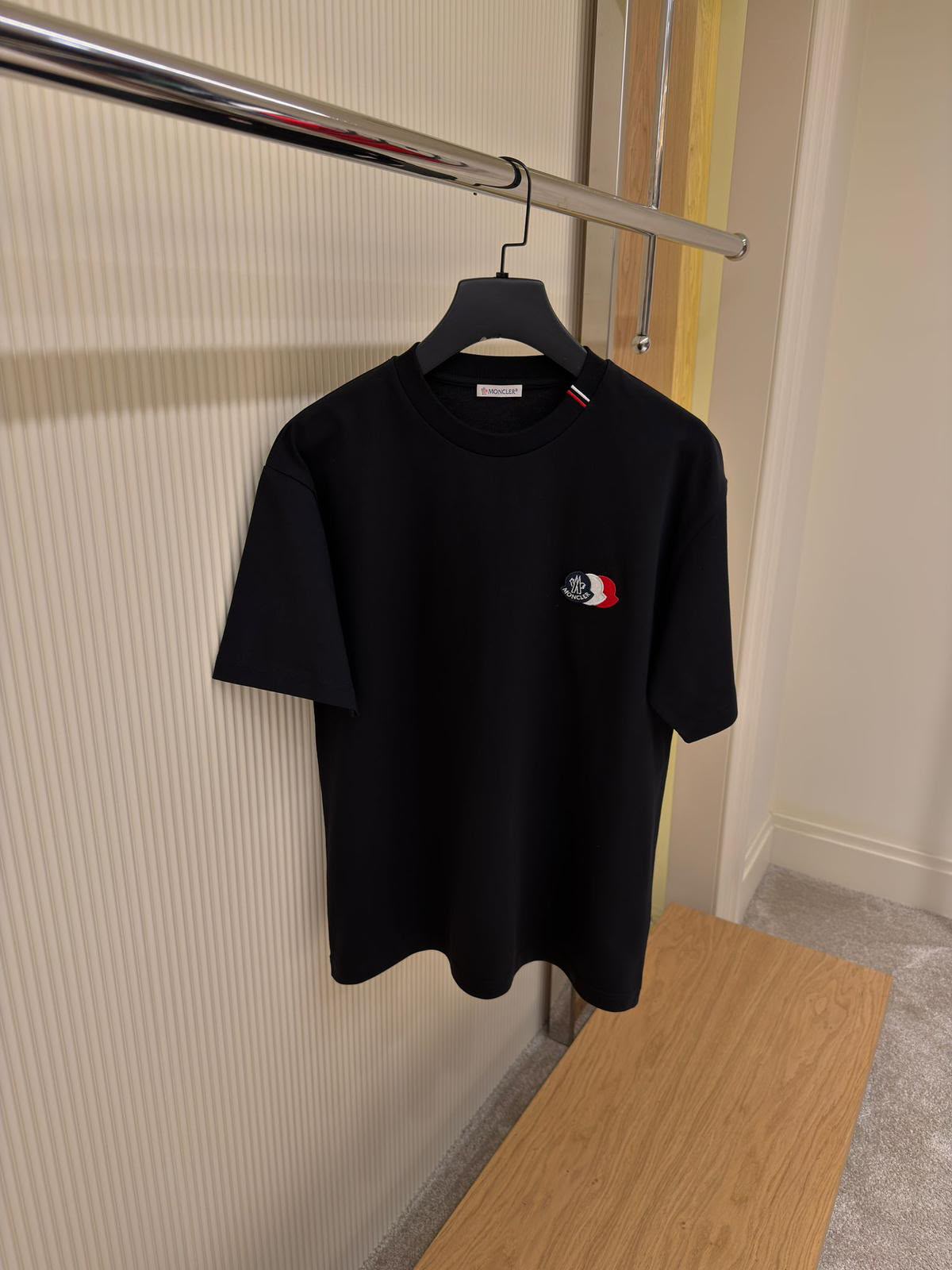 Moncler Tricolor Badge T-Shirt – Black