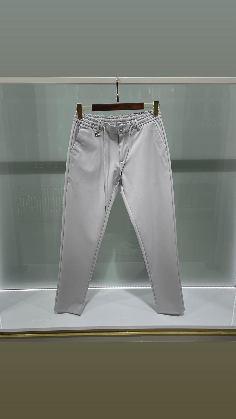Prada Drawstring Tailored Pants – Light Grey