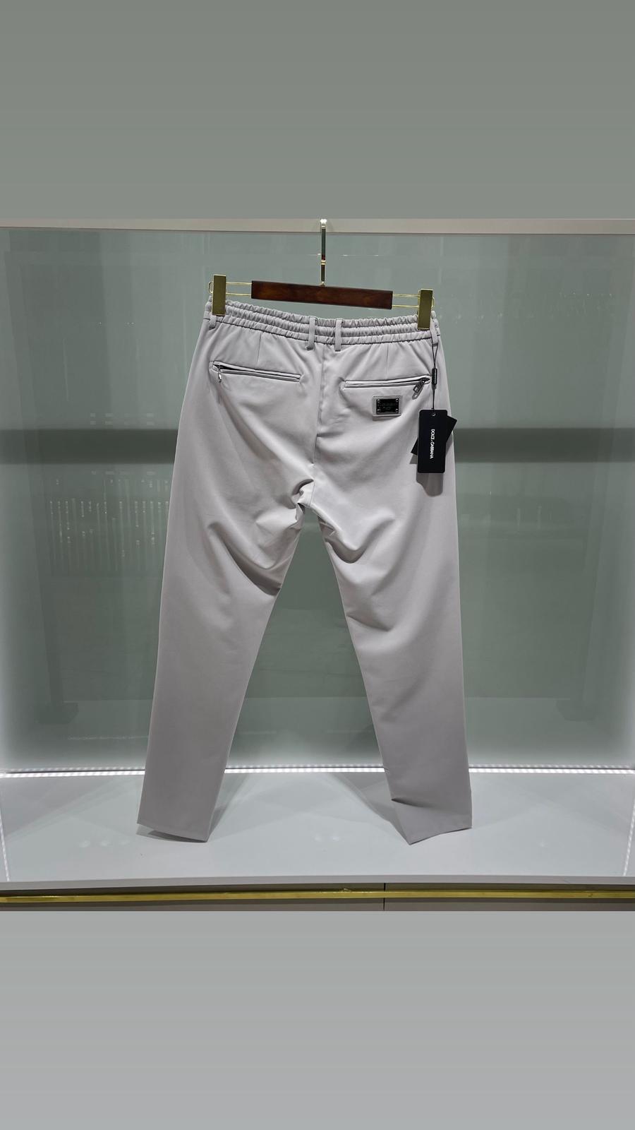 Prada Drawstring Tailored Pants – Light Grey