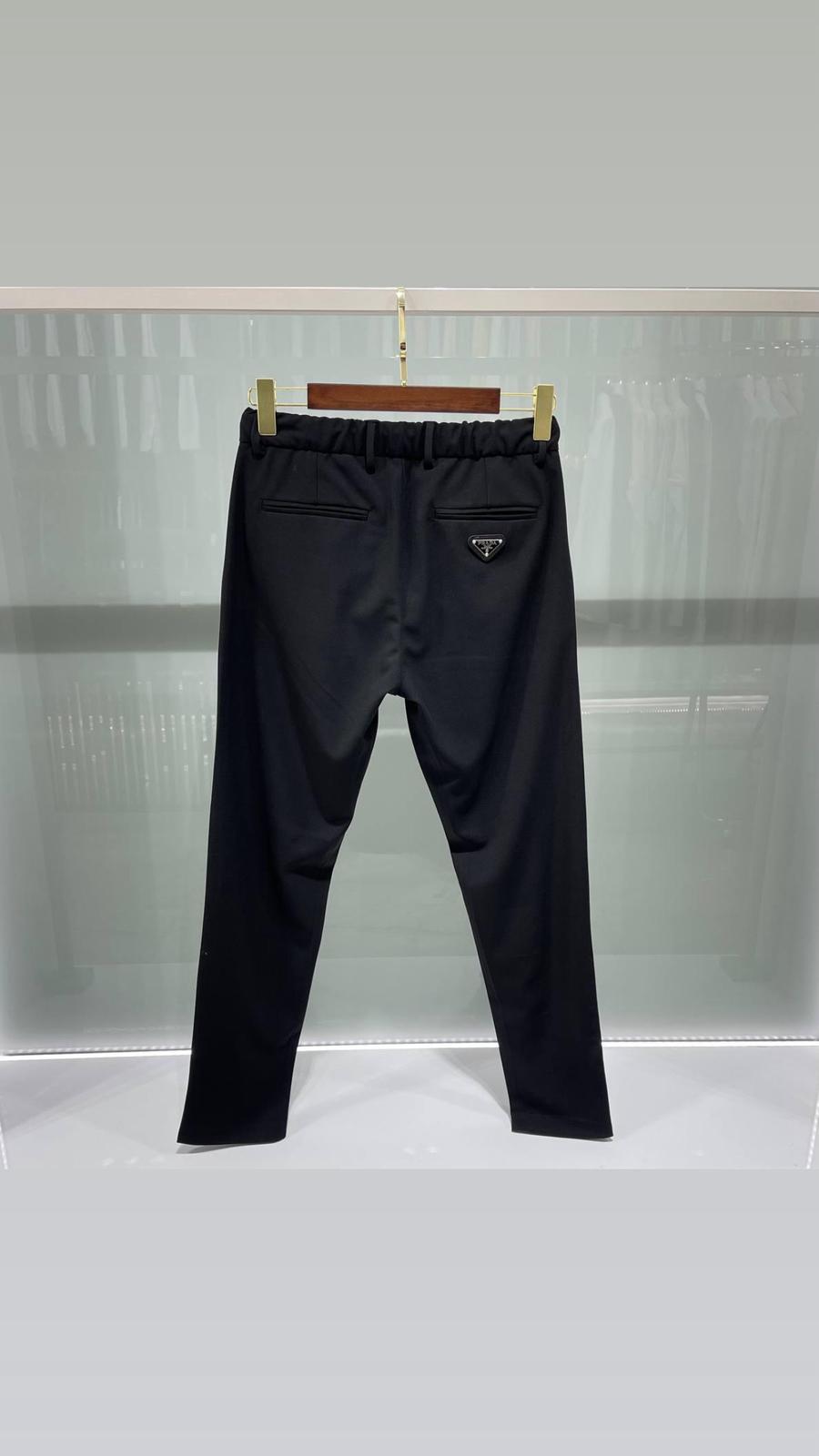 Prada Drawstring Tailored Pants – Black