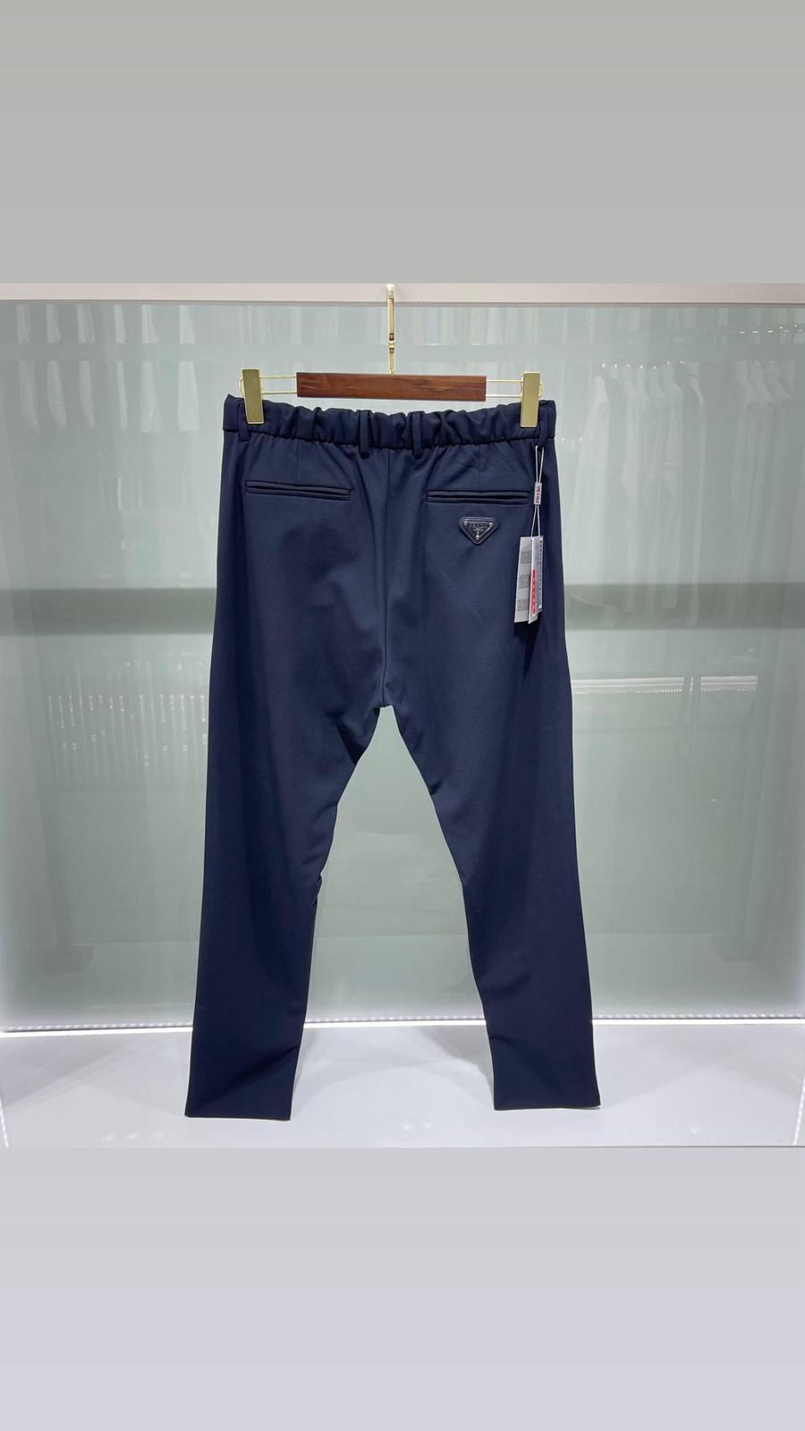Prada Drawstring Tailored Pants – Navy