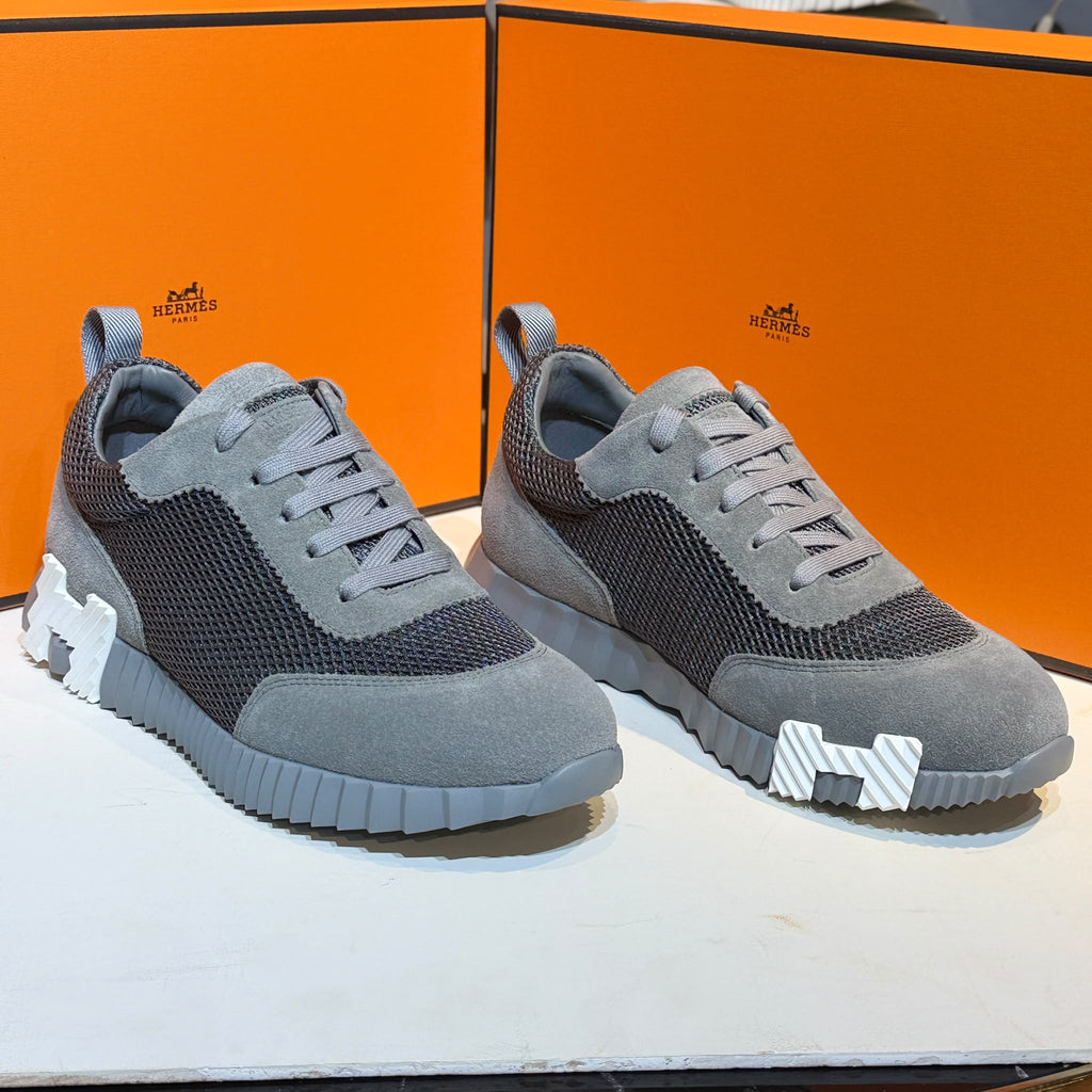 Hermès Bounce Low-Top Sneakers – Grey